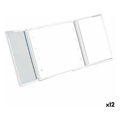 Pocket Mirror Berilo YXL2150-CC01 White ABS 1,5 x 9,5 x 11,5 cm LED Light (12 Units)