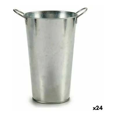 Planter Ibergarden B00115-B Silver Zinc 15 x 23.5 x 20 cm With handles (24 Units)