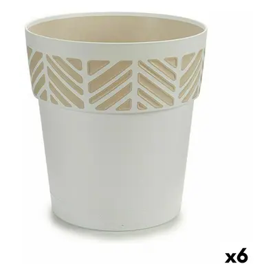 Self-watering flowerpot Stefanplast Orfeo White Plastic 25 x 25 x 25 cm (6 Units)