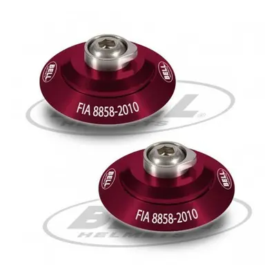 Helmet clip set Bell HANS Red FIA 8858-2010