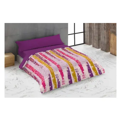 Duvet cover set Hosteline URBAN Light mauve Super king 260 x 240 cm 4 Pieces