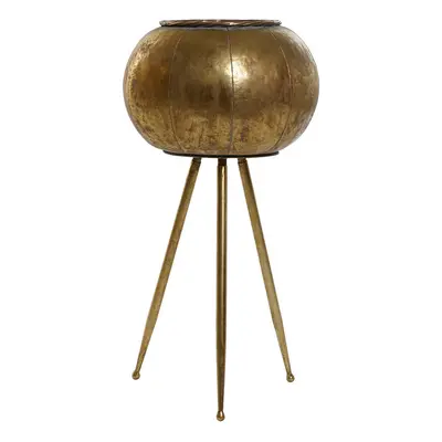 Planter Home ESPRIT Golden Metal Modern 30 x 30 x 60 cm