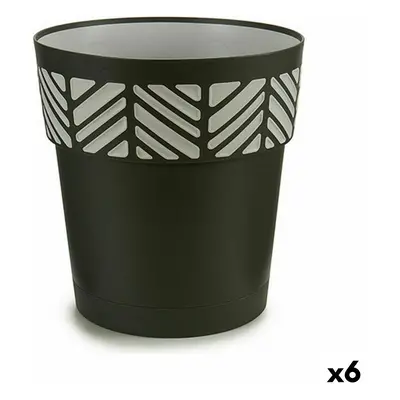 Self-watering flowerpot Stefanplast Orfeo Anthracite Plastic 29 x 29 x 29 cm (6 Units)