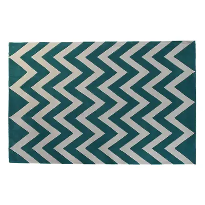 Carpet DKD Home Decor 160 x 230 x 2 cm Polyester Zigzag Bicoloured