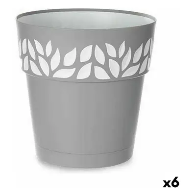 Self-watering flowerpot Stefanplast Cloe Grey Plastic 29 x 29 x 29 cm (6 Units)