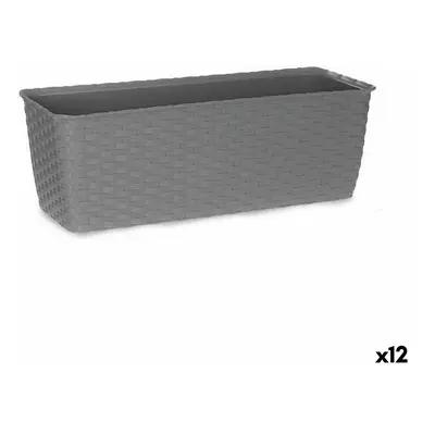 Planter Stefanplast Grey Plastic 15,5 x 13,5 x 39 cm (12 Units)