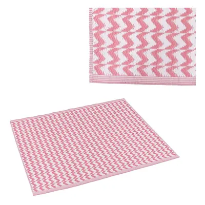 Outdoor rug Naxos Pink White polypropylene