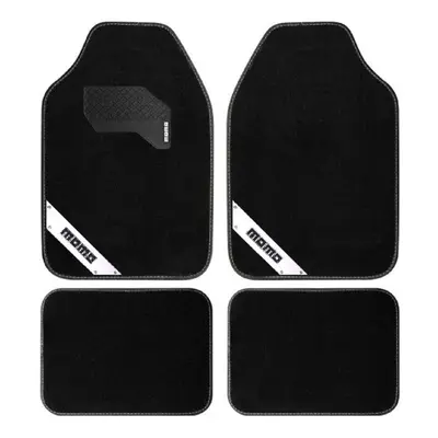 Car Floor Mat MOMO MOMLCM012BW White Black Universal