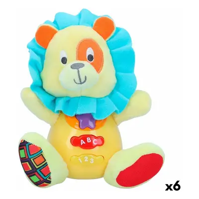 Soft toy with sounds Winfun Lion 15 x 15 x 9 cm (6 Units)