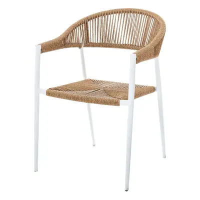 Garden chair Neska ii White Synthetic Aluminium 56 x 59,5 x 81 cm