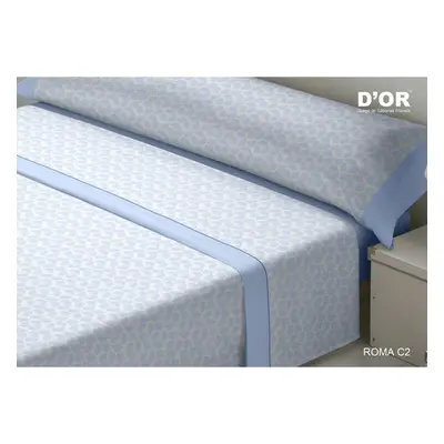 Bedding set D'Or ROMA Blue Super king Franela