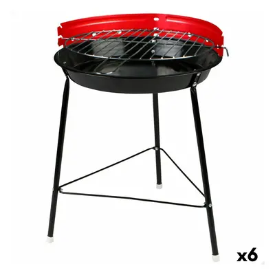 Barbecue Portable Aktive Iron Plastic 37 x 44 x 33 cm (6 Units) Red