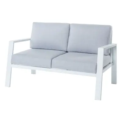 2-Seater Sofa Thais White Aluminium 132,20 x 74,80 x 73,30 cm