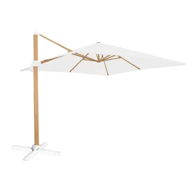 Sunshade Tiber White Aluminium Teak 300 x 300 x 250 cm