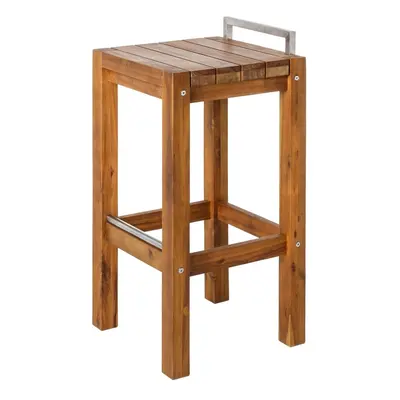 Stool Norah Wood Stainless steel 40 x 40 x 80 cm