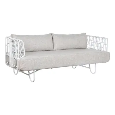 Sofa Home ESPRIT White Beige Metal 180 x 66 x 66 cm