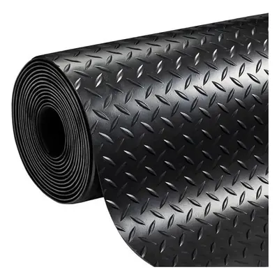 Carpet Exma Black Natural rubber 1 x 10 m Diamonds