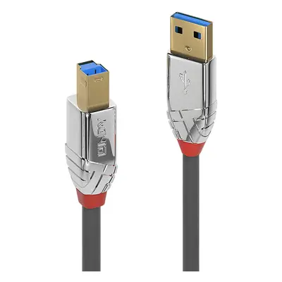 USB A to USB B Cable LINDY 36664 5 m Black Grey Anthracite