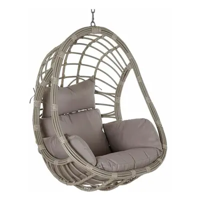 Hanging garden armchair DKD Home Decor 90 x 70 x 110 cm Grey synthetic rattan Aluminium (92 x 70