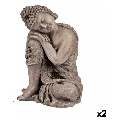 Decorative Garden Figure Ibergarden CC20447 Polyresin Buddha 23 x 34 x 28 cm (2 Units)