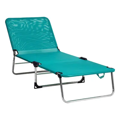 Beach sunbed Alco Green Multi-position 141 x 68 x 86 cm