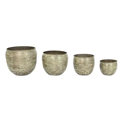 Set of Planters Home ESPRIT Green Aluminium 39 x 39 x 33 cm