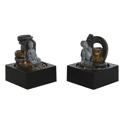 Garden fountain DKD Home Decor Buddha Resin 18 x 18 x 22 cm Oriental (2 Units)