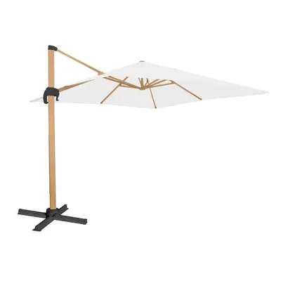 Sunshade Tiber Graphite Aluminium Teak 300 x 300 x 250 cm