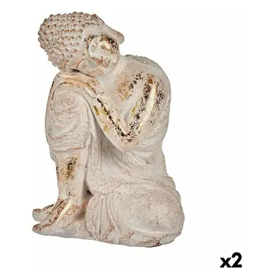 Decorative Garden Figure Ibergarden CC20447 Polyresin Buddha 23 x 33 x 26 cm (2 Units)