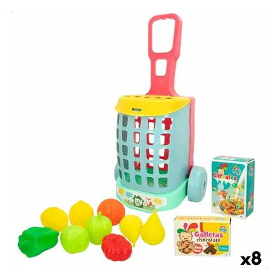 Shopping cart Colorbaby My Home Toy 12 Pieces 15 x 10 x 6 cm 8 Units