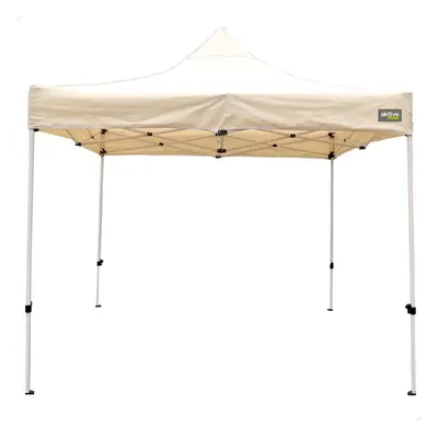 Gazebo Aktive Foldable Adjustable height Steel Polyester 420D Oxford Cream 300 x 320 x 300 cm