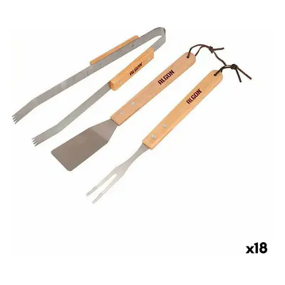 Barbecue utensils Algon Wood 18 Units (3 Pieces)