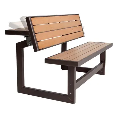 Bench with backrest Lifetime Table Brown Convertible