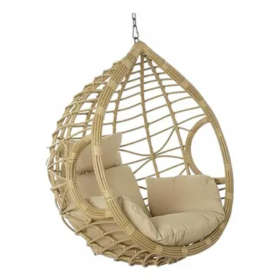 Hanging garden armchair DKD Home Decor 90 x 70 x 110 cm 105 x 75 x 226 cm Beige Metal Brown synt