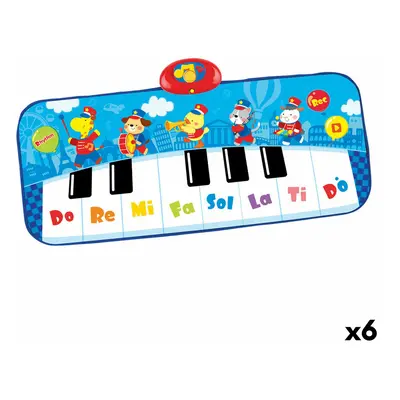 Toy piano Winfun 90 x 0,5 x 38 cm Blue animals (6 Units)