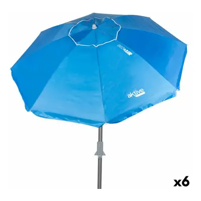 Sunshade Aktive Blue Polyester Aluminium 200 x 205 x 200 cm (6 Units)