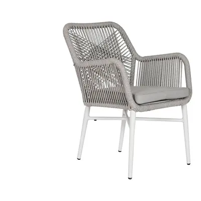 Garden sofa Home ESPRIT White Grey Aluminium synthetic rattan 57 x 63 x 84 cm