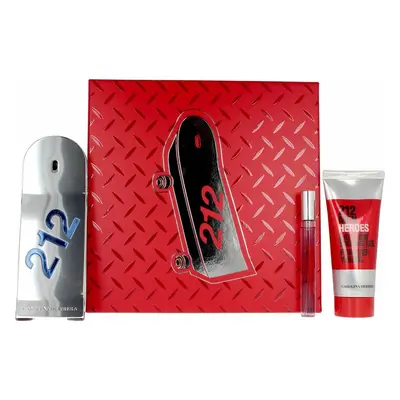 Men's Perfume Set Carolina Herrera 212 Men Heroes 3 Pieces