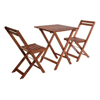 Table set with 2 chairs EDM Brown