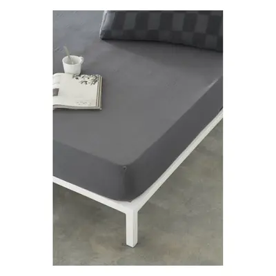 Fitted bottom sheet Naturals ELBA Dark grey 135 x 200 (Double)