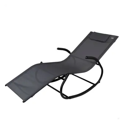 Sun-lounger Aktive 172 x 75 x 53 cm Black