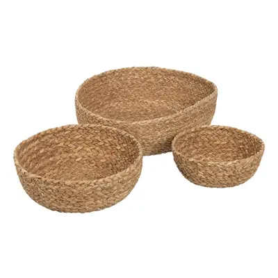 Decorative basket Natural Fibre 34 x 34 x 11 cm (3 Units)