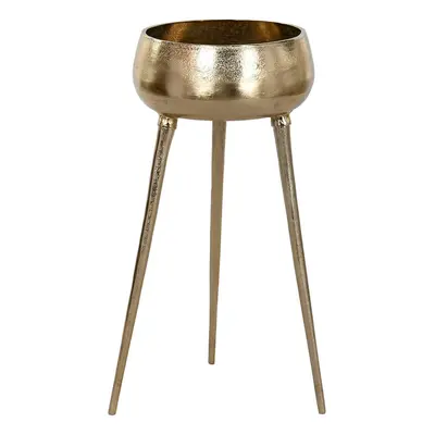 Planter Home ESPRIT Golden Aluminium Modern 46 X 46 X 100 cm