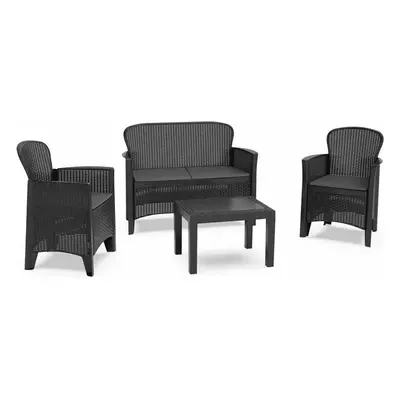 Garden furniture IPAE Progarden Jungle jun06can Anthracite (4 Pieces)