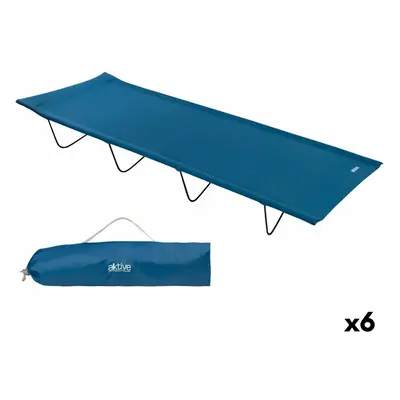 Sun-lounger Aktive Blue Foldable 180 x 18 x 60 cm (6 Units)