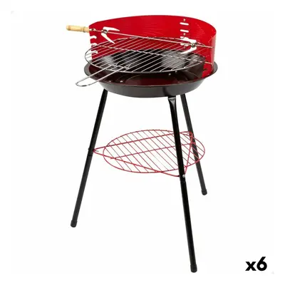 Barbecue Portable Aktive Wood Iron Ø 38 cm 37 x 61 x 45 cm (6 Units) Red