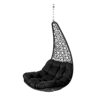 Hanging garden armchair Dido Black Rattan 82 x 84 x 132 cm