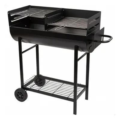 Coal Barbecue with Wheels Aktive Plastic Enamelled Metal 97 x 96 x 42 cm Black