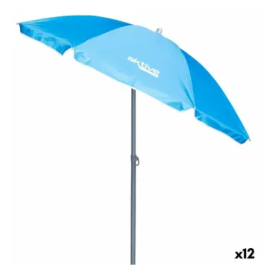 Sunshade Aktive UV50 Ø 180 cm Blue Polyester Aluminium 180 x 187,5 x 180 cm (12 Units)