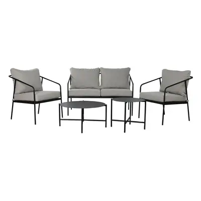 Table Set, Desk and 2 Chairs Home ESPRIT Steel 121 x 70 x 75 cm